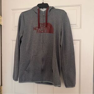 The North Face Gray Jacket with Red Accents
